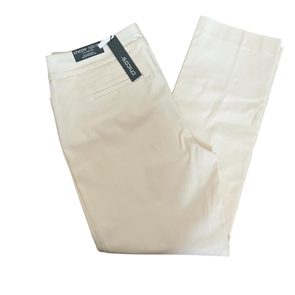 Chico's 360 Brigitte Slim Pull on Pants in English Crème C215 - Picture 3 of 10